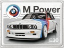 PLAKAT 30X40 METÁLICO 3D TLOCZONY BMW M-POWER E30 SPORT RETRO REGALO 