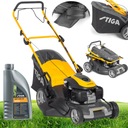 БЕНЗИНОВАЯ КОСИЛКА STIGA 4 В 1 МОЩНАЯ С ПРИВОДОМ ДВИГАТЕЛЬ HONDA 70 Л. + МАСЛО