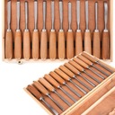 стамески столярные по дереву, набор, 12 шт.