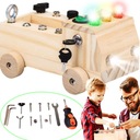 ДЕРЕВЯННАЯ МАШИНКА МАШИНКА МОНТЕССОРИ ИНСТРУМЕНТЫ МАСТЕРСКАЯ ИНТЕРАКТИВНАЯ ИГРУШКА