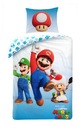 КОМПЛЕКТ ПОСТЕЛЬНОГО ПРИНАДЛЕЖНОСТИ SUPER MARIO 140х200 см МОЛОДЕЖНЫЙ ГРИБЫ LUIGI ДЛЯ ДЕТЕЙ