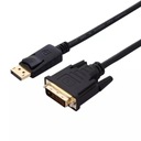 КАБЕЛЬ-ПРЕОБРАЗОВАТЕЛЬ DISPLAYPORT DP – DVI FULLHD, 1,8 М