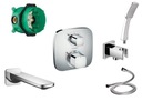 Hansgrohe Logis Ecostat E iBox + квадратный + излив