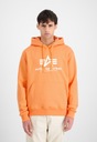 Mikina Alpha Industries Basic Hoody tangerine L Druh prevlečené cez hlavu s kapucňou