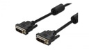 Kabel połączeniowy DVI-D(18+1)/DVI-D(18+1) M/M czarny 2m AK-320100-020-S