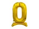 Balon foliowy B&C Cyfra stojąca 0, złota, 74 cm Marka Godan