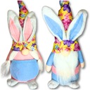 2x СТОЯЩАЯ ФИГУРКА СЛОНА ГНОМА ОРНАМЕНТ ВЕСЕННЕЕ УКРАШЕНИЕ ПАСХАЛЬНЫЙ ЗАЯЧИК