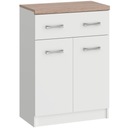 СОФИЯ 2D ШКАФ С ЯЩИКОМ 60 СМ БЕЛЫЙ ДУБ СОНОМА КОВРИК MAFMEBLE