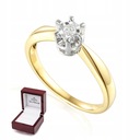 ЗОЛОТОЕ КОЛЬЦО С БРИЛЛИАНТОМ 585 ПРОБЫ 0,15КАРАТА В ПОДАРОК