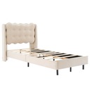 ŁÓŻKO DZIECIĘCE W KOLORZE AKSAMITNEGO BEŻU