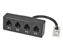 Телефонный разветвитель 8P8C/RJ45-4x6P2C/RJ10 LogiLink