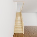 Чердачная лестница прямая деревянная DEGRIS, ширина 90 гр, 3,5 см.