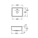 Villeroy Boch Subway 60 SU 3310 KG подвесная мойка КЕРАМИКА