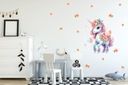 Samolepky samolepka na stenu pre deti farebný jednorožec kvety EAN (GTIN) 5904639414212