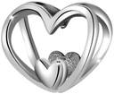 Подвески-подвески Сердце в сердце Подвески Серебро 925 Trusky