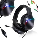 SŁUCHAWKI GAMINGOWE dla GRACZY RGB z MIKROFONEM NAUSZNE PODŚWIETLANE