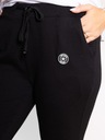Teplákové nohavice Megi so sťahovaním Čierna - S/M Dominujúca farba čierna