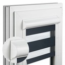 Рулонные шторы День и Ночь в кассете с направляющими, 38х150 зебра