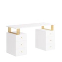 ОТДЕЛЬНОСТОЯЩИЙ СТОЛ ДЛЯ КОСМЕТИЧЕСКОГО МАНИКЮРА KLARA 6S MATT WHITE GOLD