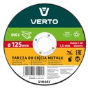 VERTO - Tarcza tnąca do metalu 125 x 1.5 x 22.2 mm