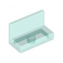 LEGO Panel Fali Pad 1x2 4865 Trans-Light Blue Szín színtelen