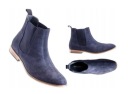Б.П.Ц. Замшевые ботильоны, темно-синие, размер 45.