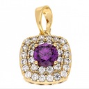 ЗОЛОТОЙ КУЛОН, ХИРУРГИЧЕСКАЯ СТАЛЬ 18 КАРАТ