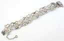 Vintage Strieborný prelamovaný modernistický náramok s perlami Modern Art Druh Šperkársky výrobok