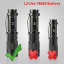 Мини-светодиодный фонарик 8000LM Q5 T6 L2 Светодиодный фонарик