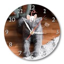 Круглые настенные часы с забавным котом-мышкой-котом