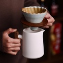 Drevený držiak na odkvapkávanie Manuálny darček na kávu Kód výrobcu Kgedon-70055306