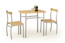 Zestaw stolik dwa krzesła LANCE Halmar wenge 24h Kształt blatu prostokątny