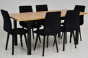Stół 80x140/180cm i 6 krzeseł tapicerowanych Szerokość stołu 80 cm