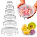 НАКРЫТКИ СИЛИКОНОВЫЕ УНИВЕРСАЛЬНЫЕ ДЛЯ ПИЩЕВЫХ 6 ШТ.