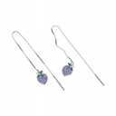 ЗАГРУЖЕННЫЕ СЕРЬГИ НА ЦЕПОЧКЕ ЕЖЕВИКА МАЛИНА СЛИВА СЕРЕБРЯНАЯ