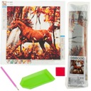 АЛМАЗНАЯ ВЫШИВКА ЛОШАДЬ АЛМАЗНАЯ КАРТИНА 3D ОСЕНЬ