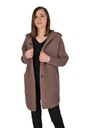 Płaszczyk damski kurtka z kapturem ALPAKA oversize Szerokość pod pachami 60 cm
