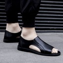 Pánske Plus Size Kožené Papuče Sandále.38-45 Originálny obal od výrobcu taška