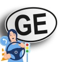 Наклейка на автомобиль «Джорджия» — GE