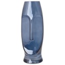 СТЕКЛЯННАЯ ВАЗА, ТЕМНО-СИНЯЯ, МАЛЕНЬКАЯ