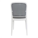 Krzesło WIKO biało szare Głębokość mebla 52 cm