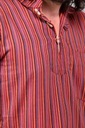 POLO bavlnená košeľa Etno NEPAL STOJKA LETO Dominujúca farba hnedá