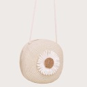 ВИНТАЖНАЯ СУМКА НА ПЛЕЧЕ С СОЛОМОЙ И ЦВЕТОЧНЫМ ЦВЕТОМ, БЕЖЕВАЯ ВЕСНА ЛЕТО