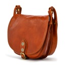 Женская кожаная сумка-мессенджер в стиле ретро.