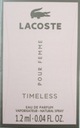 Lacoste Pour Femme Timeless 1,2 мл пробник в концентрации edp
