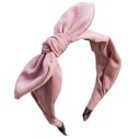 Широкая розовая повязка для волос пастельных тонов с бантиком, бантиком, узлом.