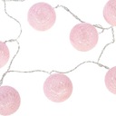 GIRLANDA хлопок розовый 10 шариков светодиодные лампы