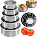Миски из нержавеющей стали, контейнеры с крышками, набор из 5 шт.