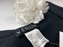 Pletené šaty čierne bavlna VENUS XL/XXL Výstrih okrúhly