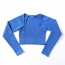 Синий плотный и быстросохнущий костюм для йоги,М